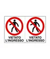 Adesivo 'vietato l'ingresso'