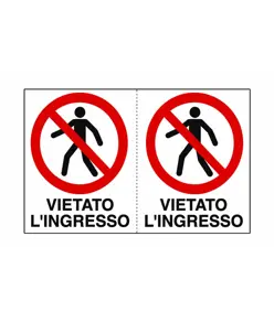 Adesivo 'vietato l'ingresso'