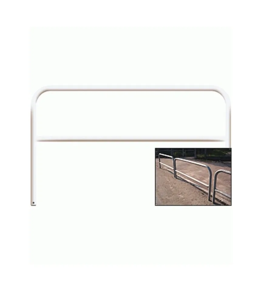 Archetto parapedonale con traversa, cementabile - diametro 48 mm - fori anti estrazione