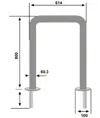 Archetto parapedonale  in acciaio inox