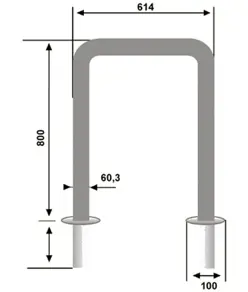 Archetto parapedonale  in acciaio inox