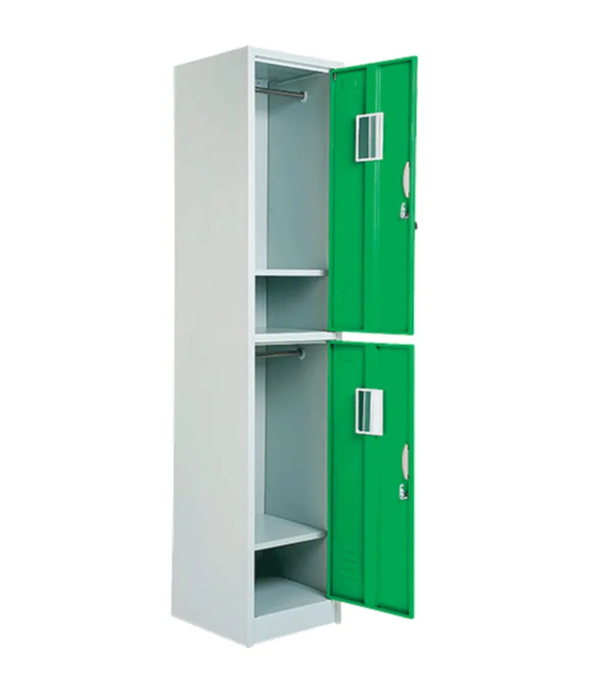 Armadio per spogliatoio, con 2 ante sovrapposte - 380 x 420 x altezza 1800 mm