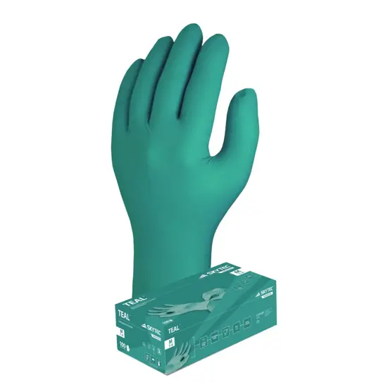 box da 100 guanti in nitrile monouso  Teal