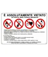 Cartelli di divieto 'è assolutamente vietato...'