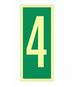 cartelli di sicurezza fotoluminescente numero 4
