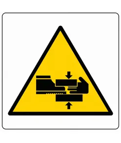 cartelli pericolo  schiacciamento mani e piedi