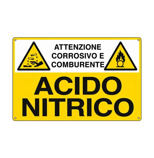 Cartello  " acido nitrico"