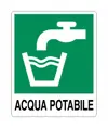 etichette adesive di emergenza simbolo 'acqua potabile' con scritta