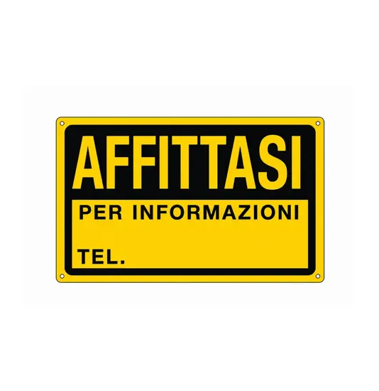 Cartello "affittasi per informazioni"