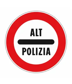 Cartello Alt Polizia