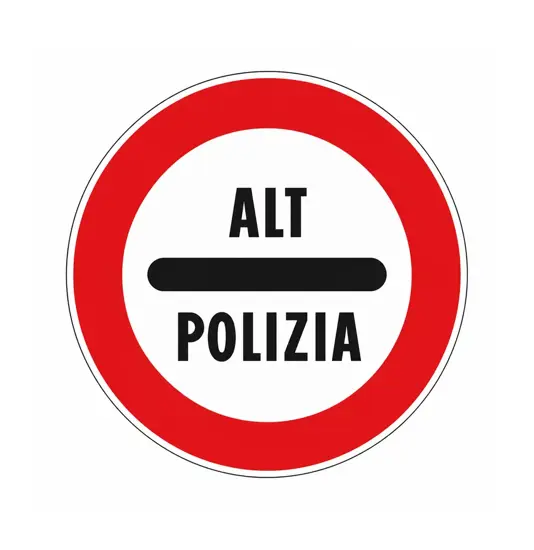 Cartello Alt Polizia