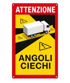 Cartello angoli ciechi in alluminio