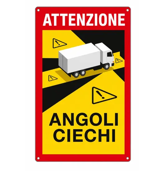 Cartello angoli ciechi in alluminio