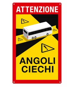 Cartello angoli ciechi in alluminio
