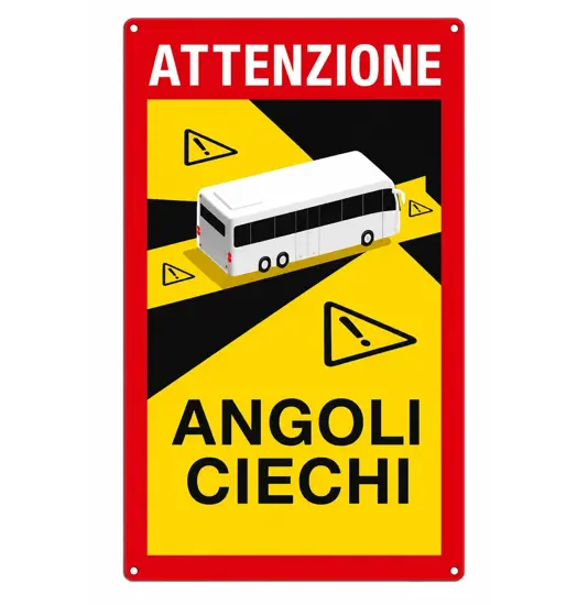 Cartello angoli ciechi in alluminio