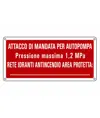 Cartello antincendio attacco di mandata autopompa