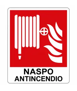 Cartello antincendio con scritta 'naspo antincendio'