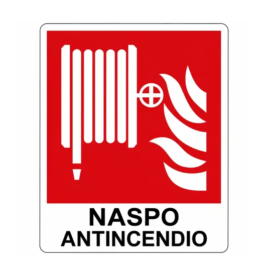 Cartello antincendio con scritta 'naspo antincendio'