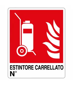 Cartello antincendio 'estintore carrellato N°'