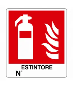 etichette adesive con scritta 'estintore N°'