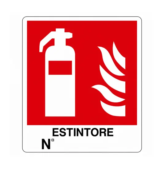 Cartello antincendio estintore N°
