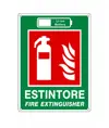 Cartello antincendio 'estintore per batterie a litio'