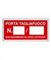 Cartello antincendio 'porta tagliafuoco N°'