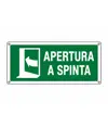 etichette adesive 'apertura a spinta' a sinistra