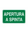 Cartello 'apertura a spinta'