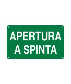 Etichetta adesiva indicazione 'apertura a spinta'