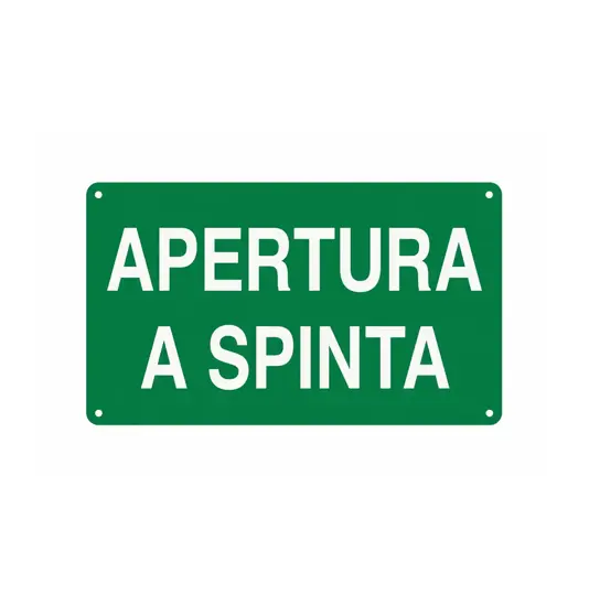 Cartello 'apertura a spinta'