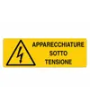 Cartello 'apparecchiature sotto tensione'