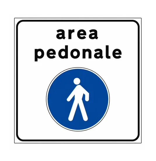 Cartello area pedonale urbana  60x60 cm