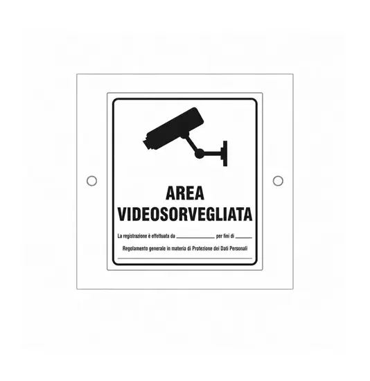 Cartello 'area videosorvegliata'