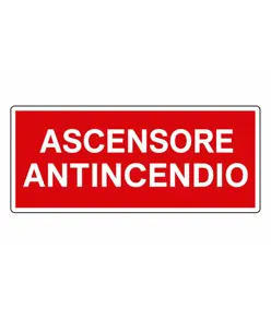 etichette adesive 'ascensore antincendio'
