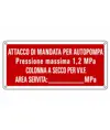 Cartello attacco di mandata per autopompa antincendio