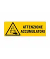 Cartello 'attenzione accumulatori'