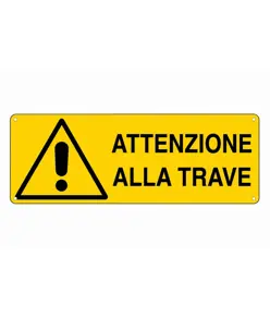 etichette adesive 'attenzione alla trave'