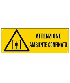 etichette adesive  attenzione ambiente confinato