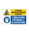 Cartello attenzione atmosfera asfissiante