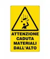 Cartello 'attenzione caduta materiali dall'alto'