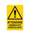 Cartello 'attenzione fabbricato pericolante'