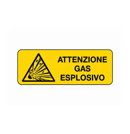 Cartello 'attenzione gas esplosivo'