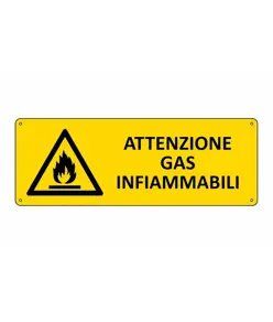Cartello 'attenzione gas infiammabili'