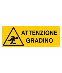 Cartello 'attenzione gradino'