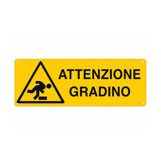 Cartello 'attenzione gradino'