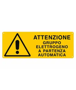 etichette adesive gruppo elettrogeno a partenza automatica