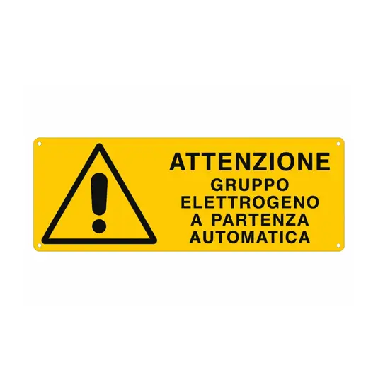 etichette adesive gruppo elettrogeno a partenza automatica