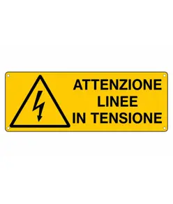 etichette adesive 'attenzione linee in tensione'