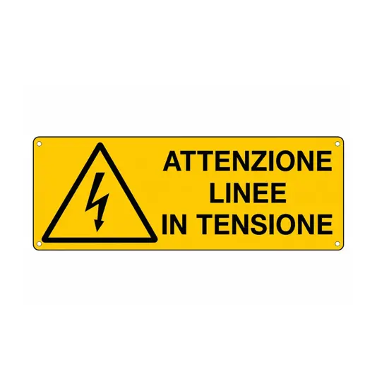Cartello 'attenzione linee in tensione'